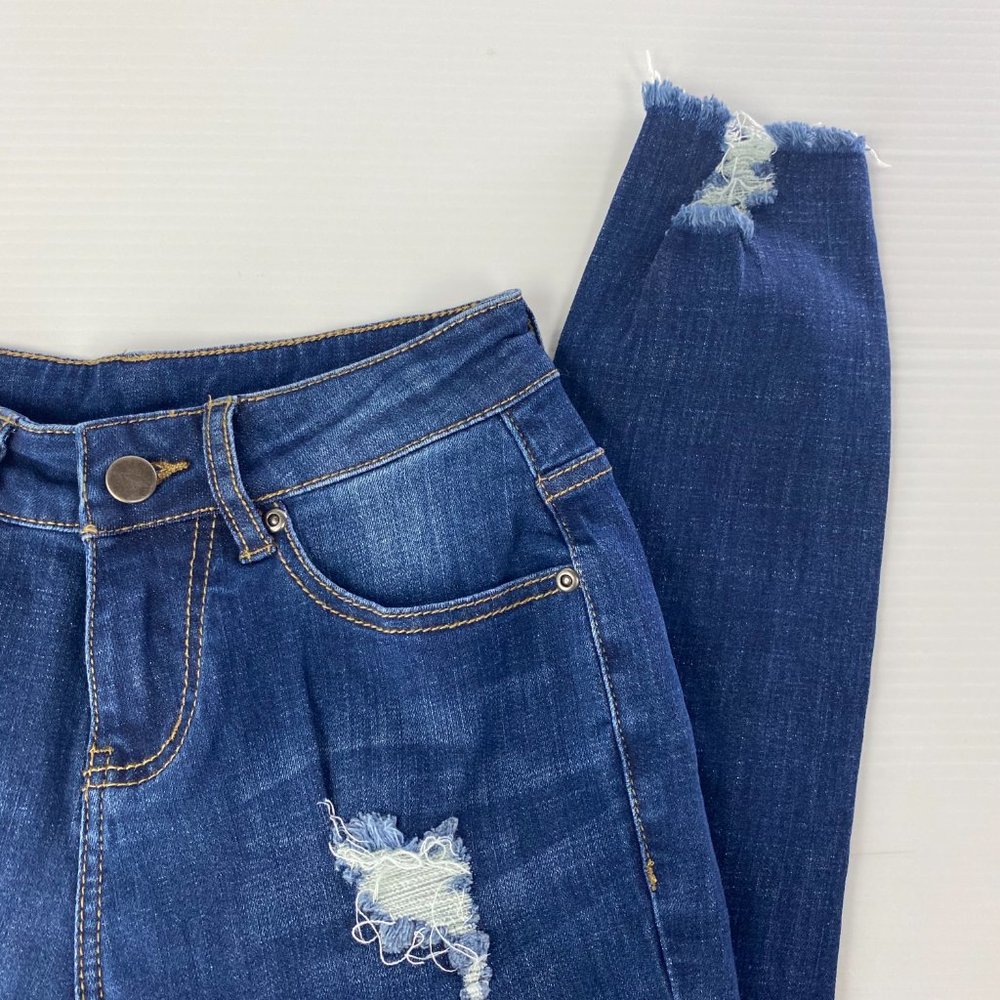 Women's Small Sim Skinny Rip Jeans - Picture 3 of 6